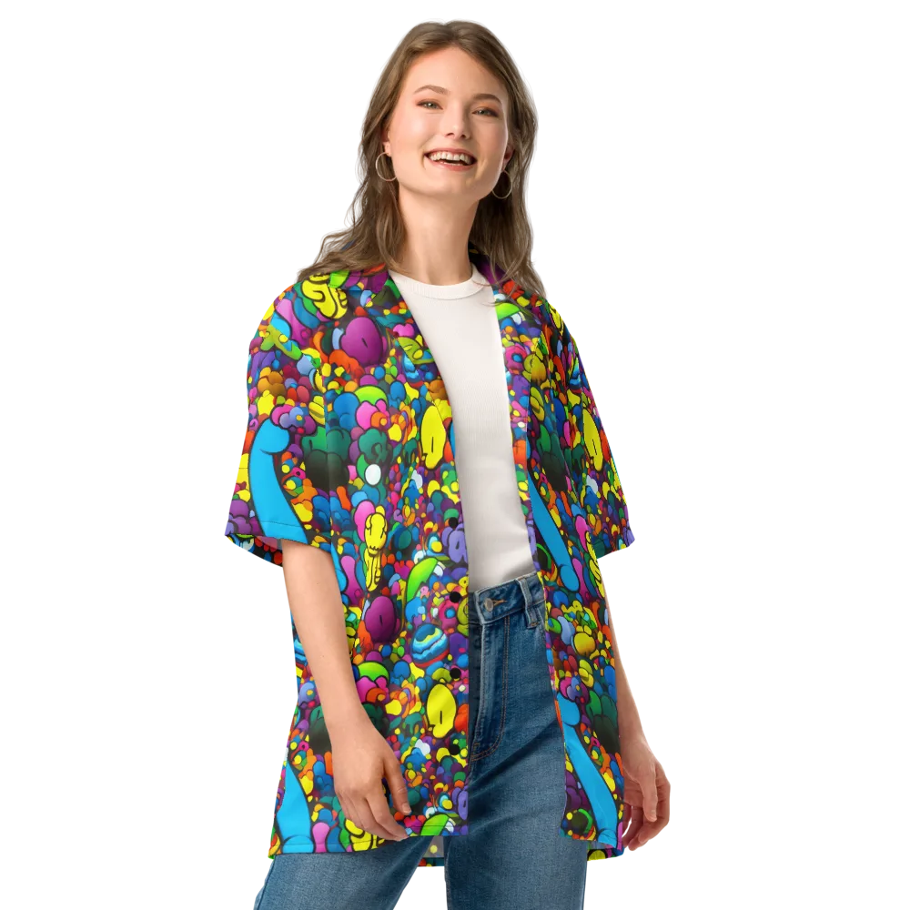 Kaleidoscope Garden on Button Shirt — Front