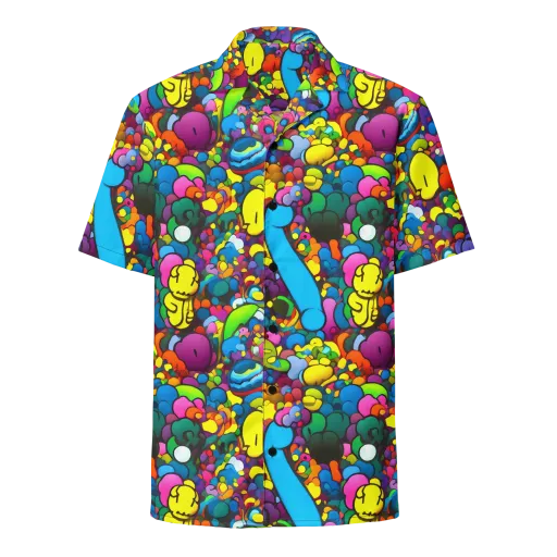 Kaleidoscope Garden on a Button Shirt