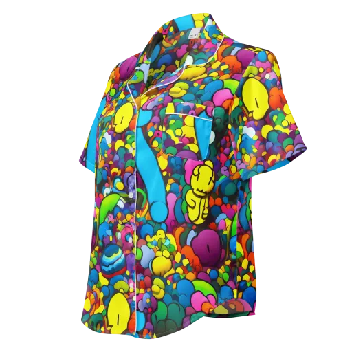 Kaleidoscope Garden on a Women's Short Sleeve Pajama Top