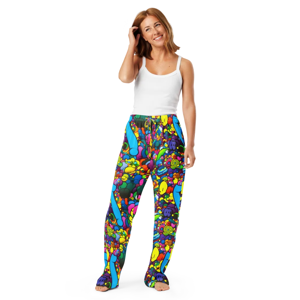 Kaleidoscope Garden on Women's Pajama Pants — Front
