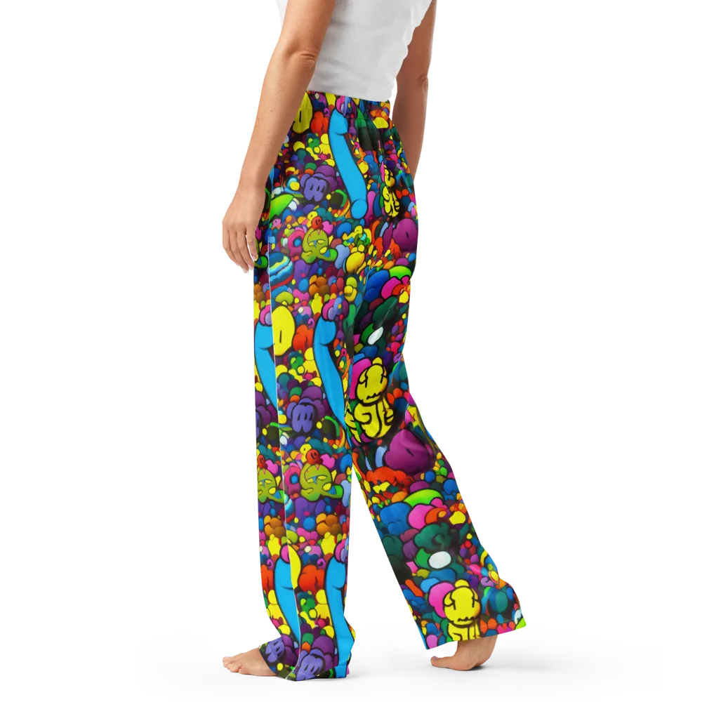 Kaleidoscope Garden on Women's Pajama Pants — Left