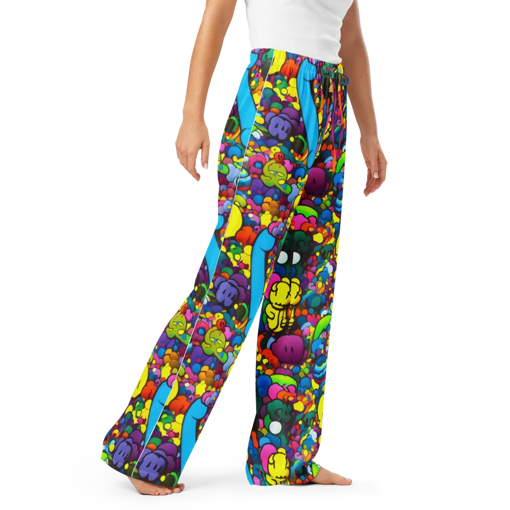 Kaleidoscope Garden on Women's Pajama Pants — Right Front