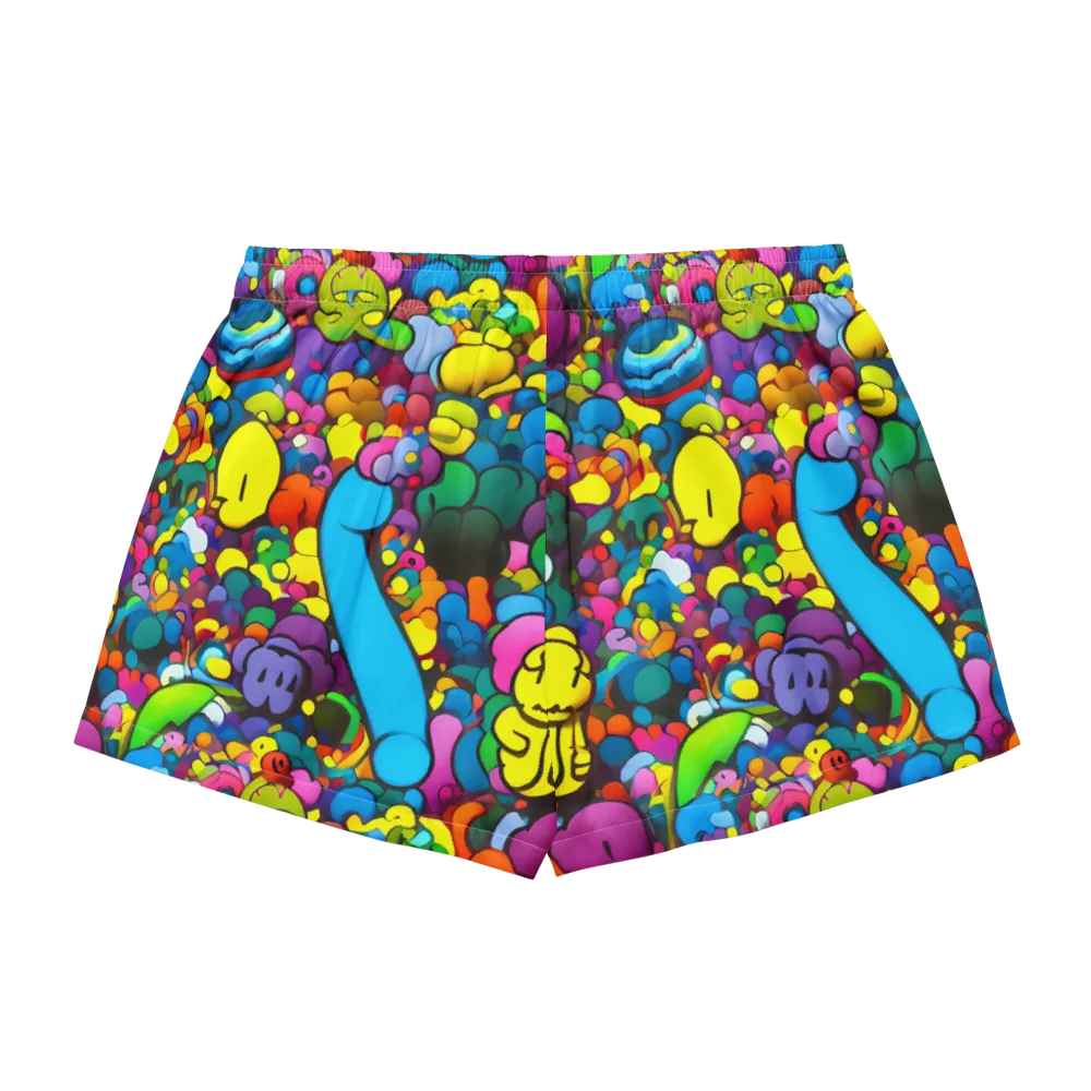Kaleidoscope Garden on Women's Pajama Shorts — Back