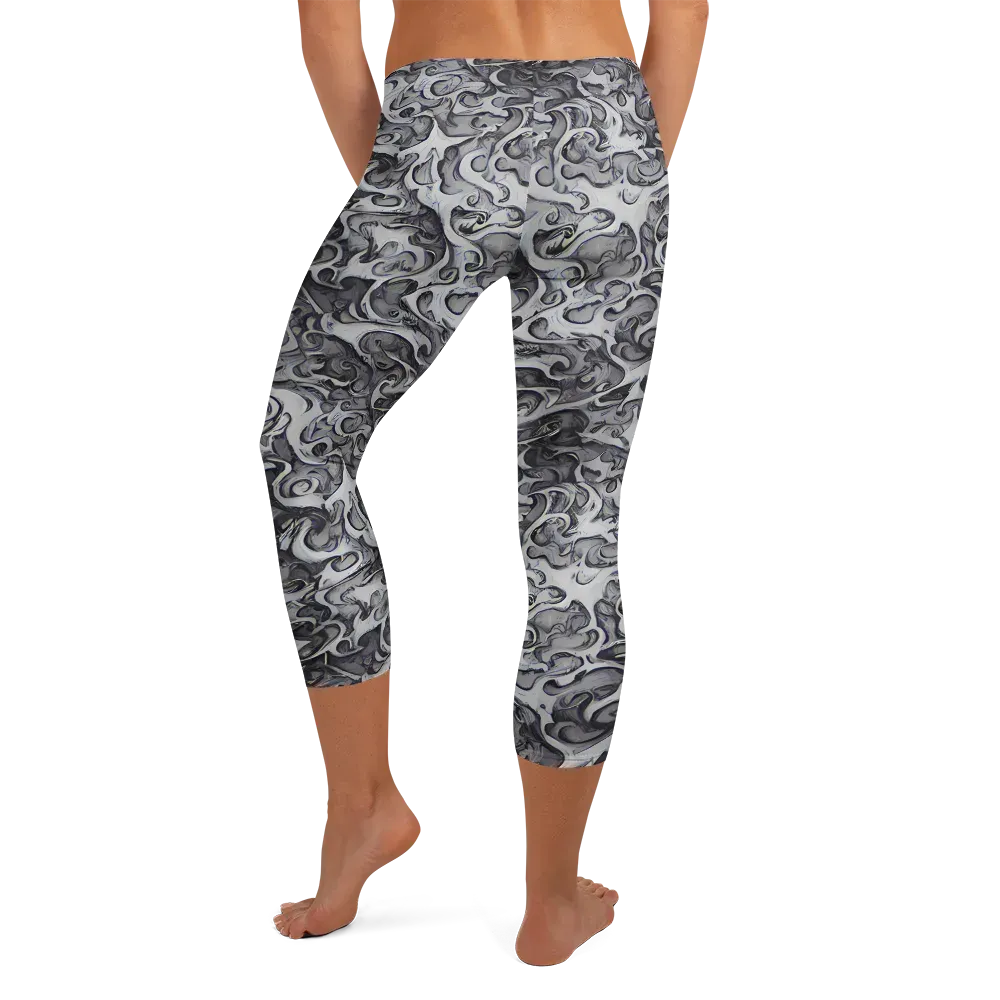 Mashburn Swirls on Capri Leggings — Back