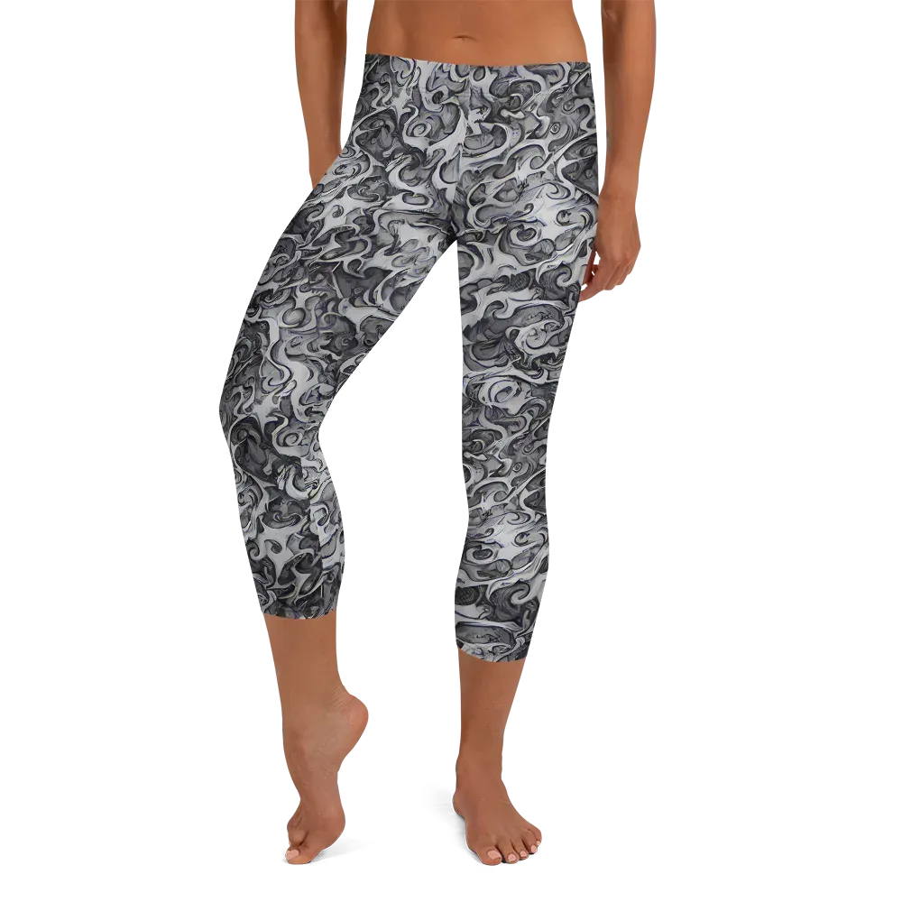 Mashburn Swirls on Capri Leggings — Front