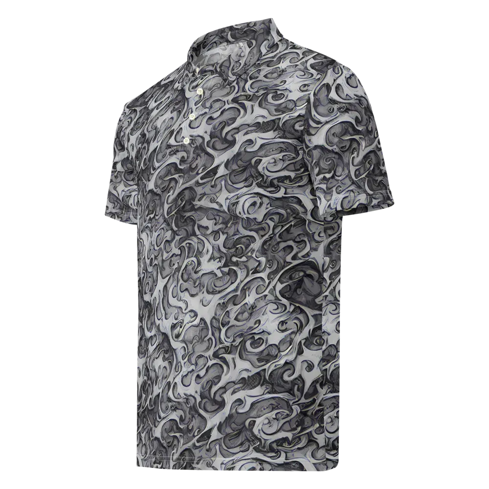 Mashburn Swirls on Men's Slim Fit Polo Shirt — Left Front