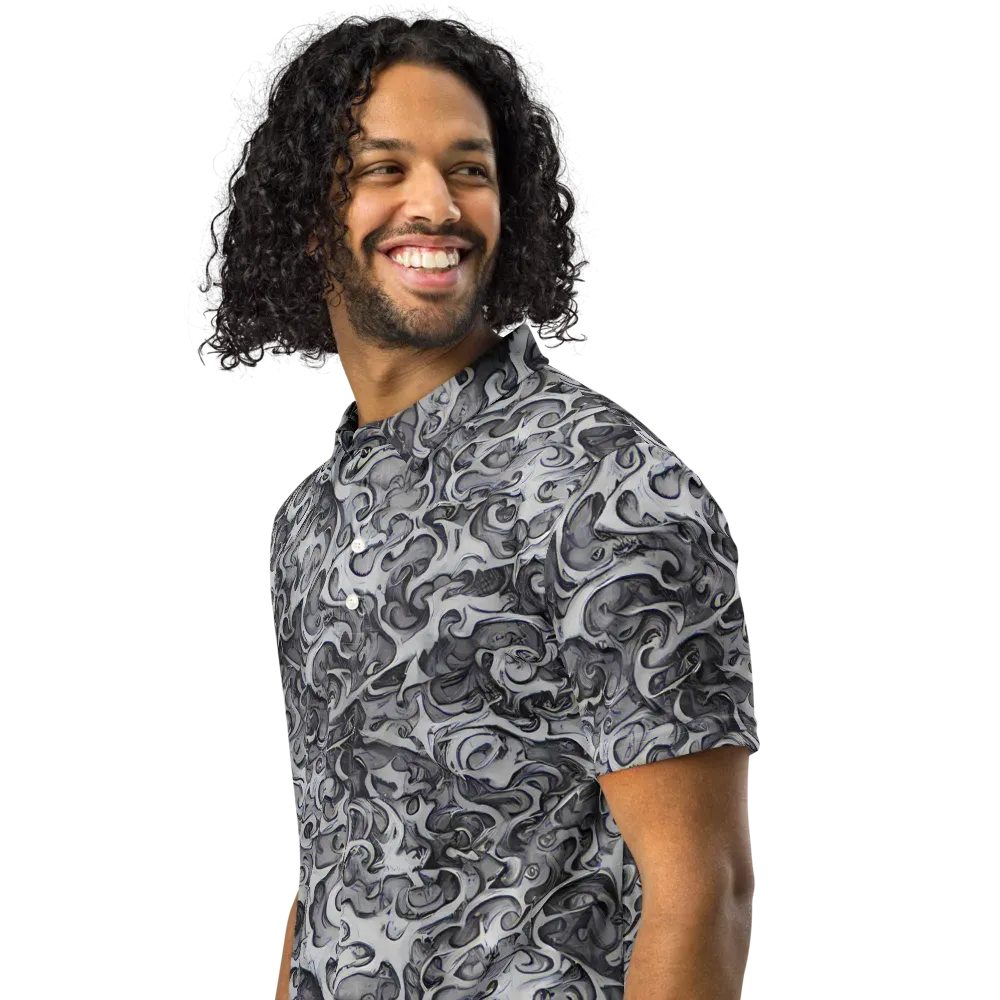 Mashburn Swirls on Men's Slim Fit Polo Shirt — Left Front