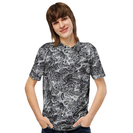 Mashburn Swirls on a Men's Slim Fit Polo Shirt