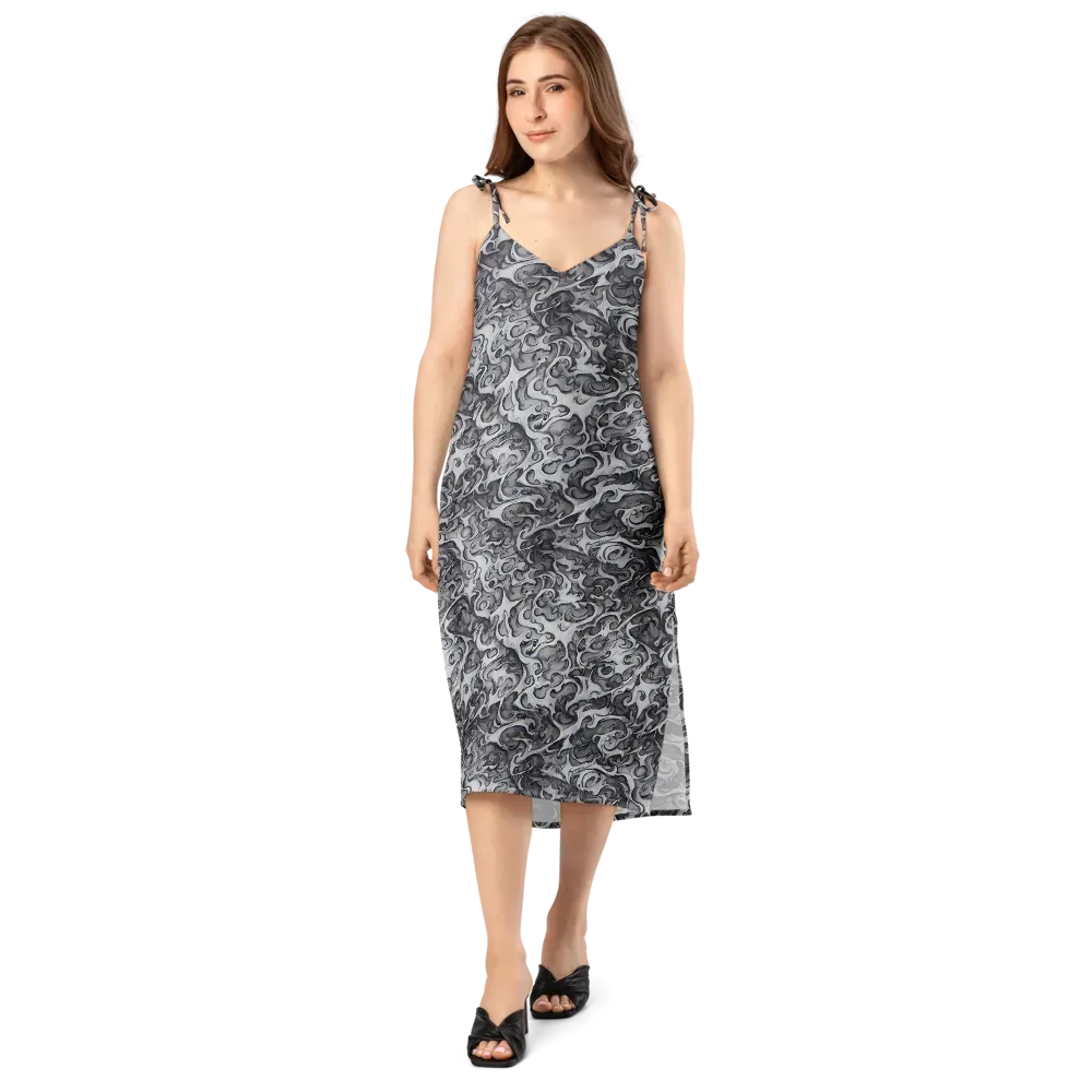 Mashburn Swirls on Slip Dress — Front