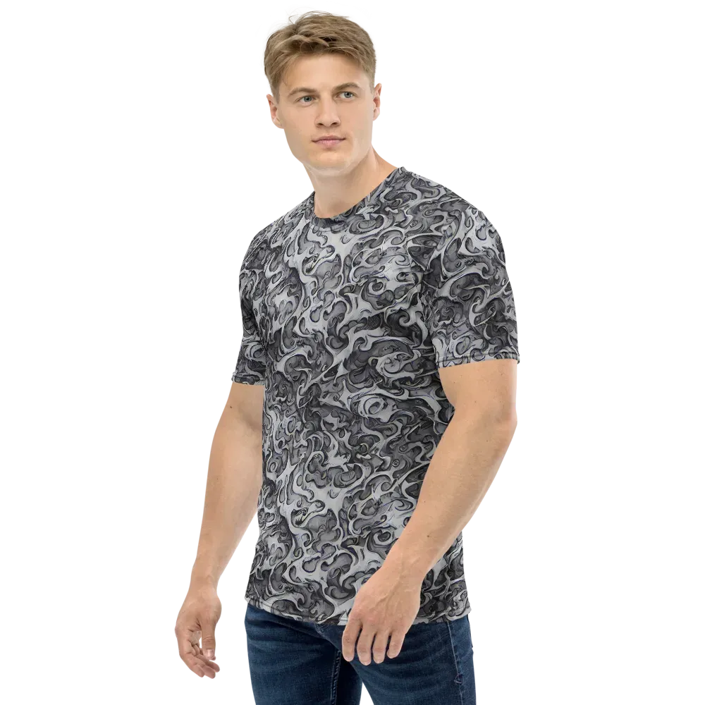 Mashburn Swirls on Men's Crew Neck T-Shirt — Left