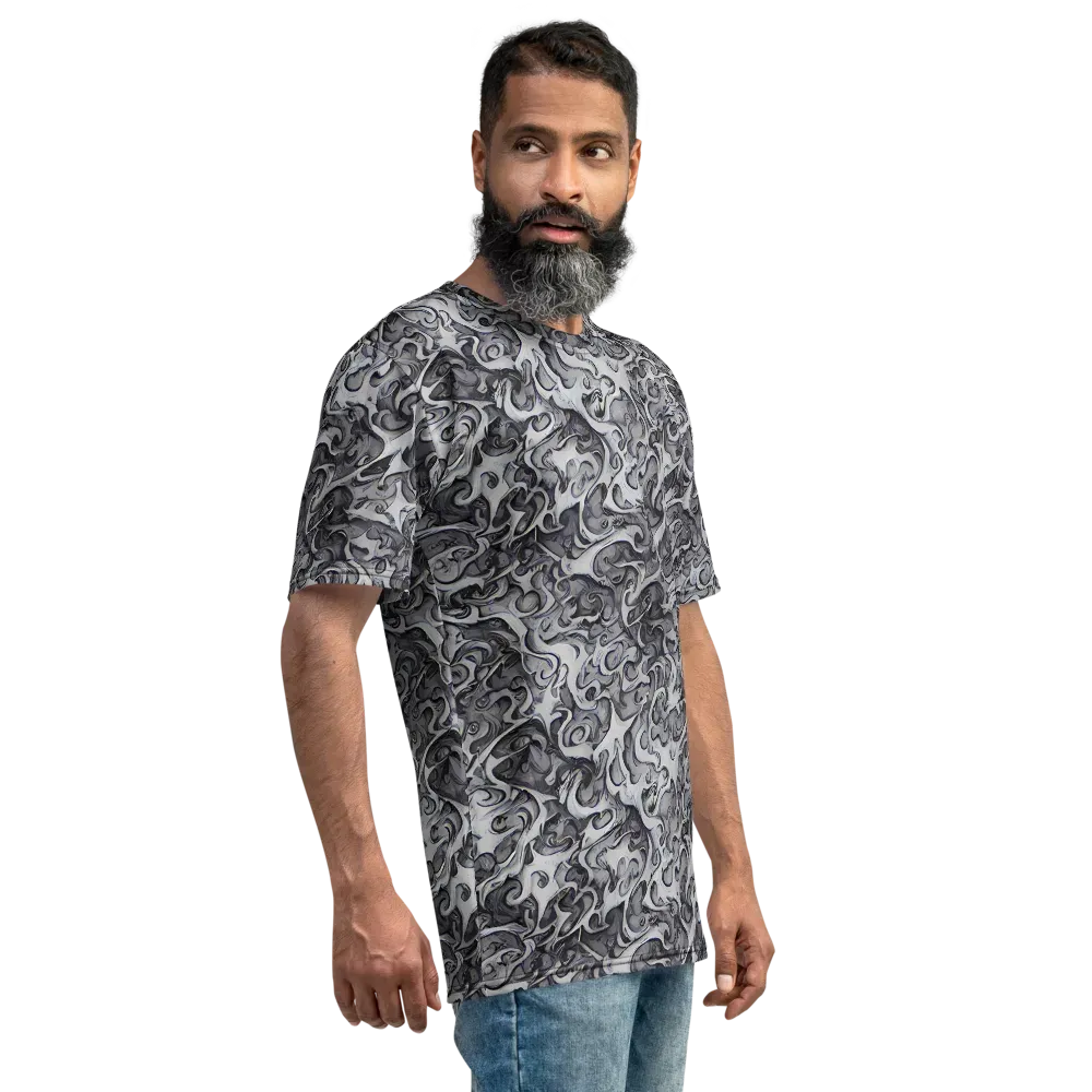 Mashburn Swirls on Men's Crew Neck T-Shirt — Right
