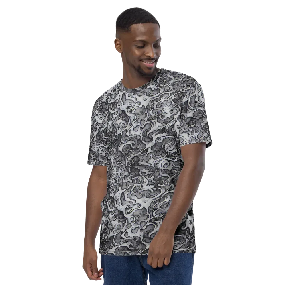 Mashburn Swirls on Men's Crew Neck T-Shirt — Left