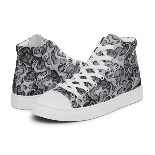 Mashburn Swirls on a Men's High Top Canvas Shoes