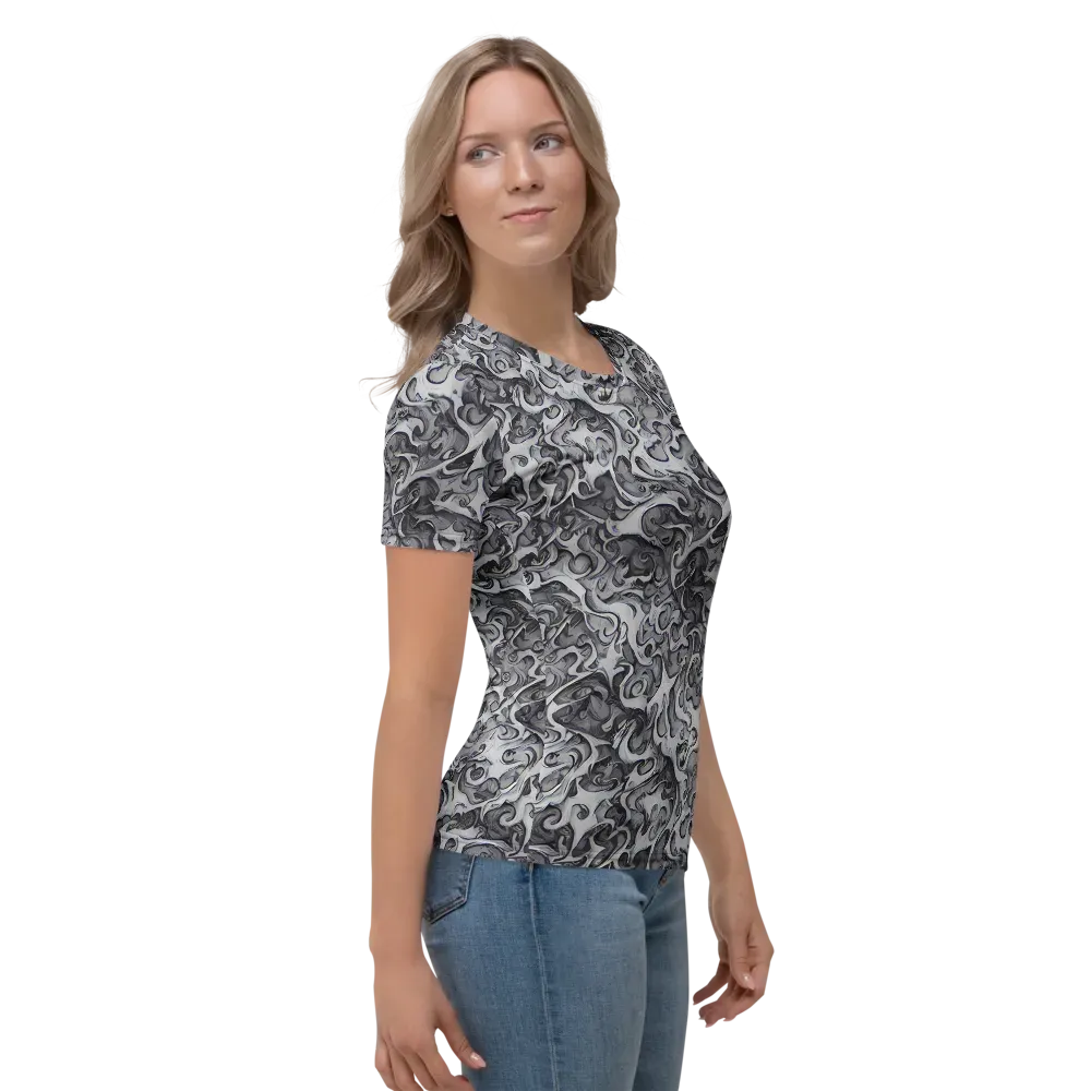 Mashburn Swirls on Women's Crew Neck T-Shirt — Right
