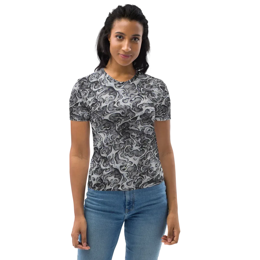 Mashburn Swirls on Women's Crew Neck T-Shirt — Front