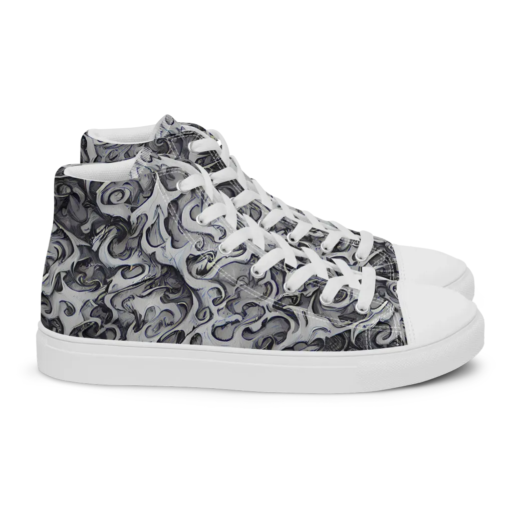Mashburn Swirls on Women's High Top Canvas Shoes — Right