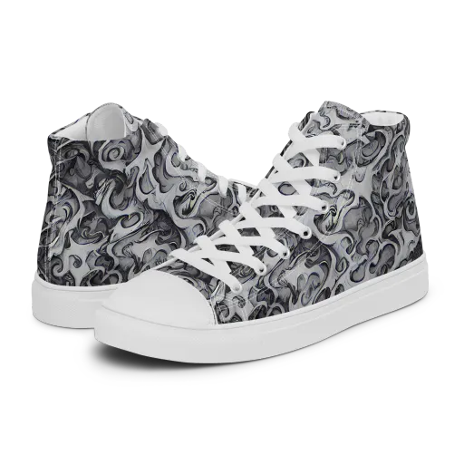 Mashburn Swirls on a Women's High Top Canvas Shoes