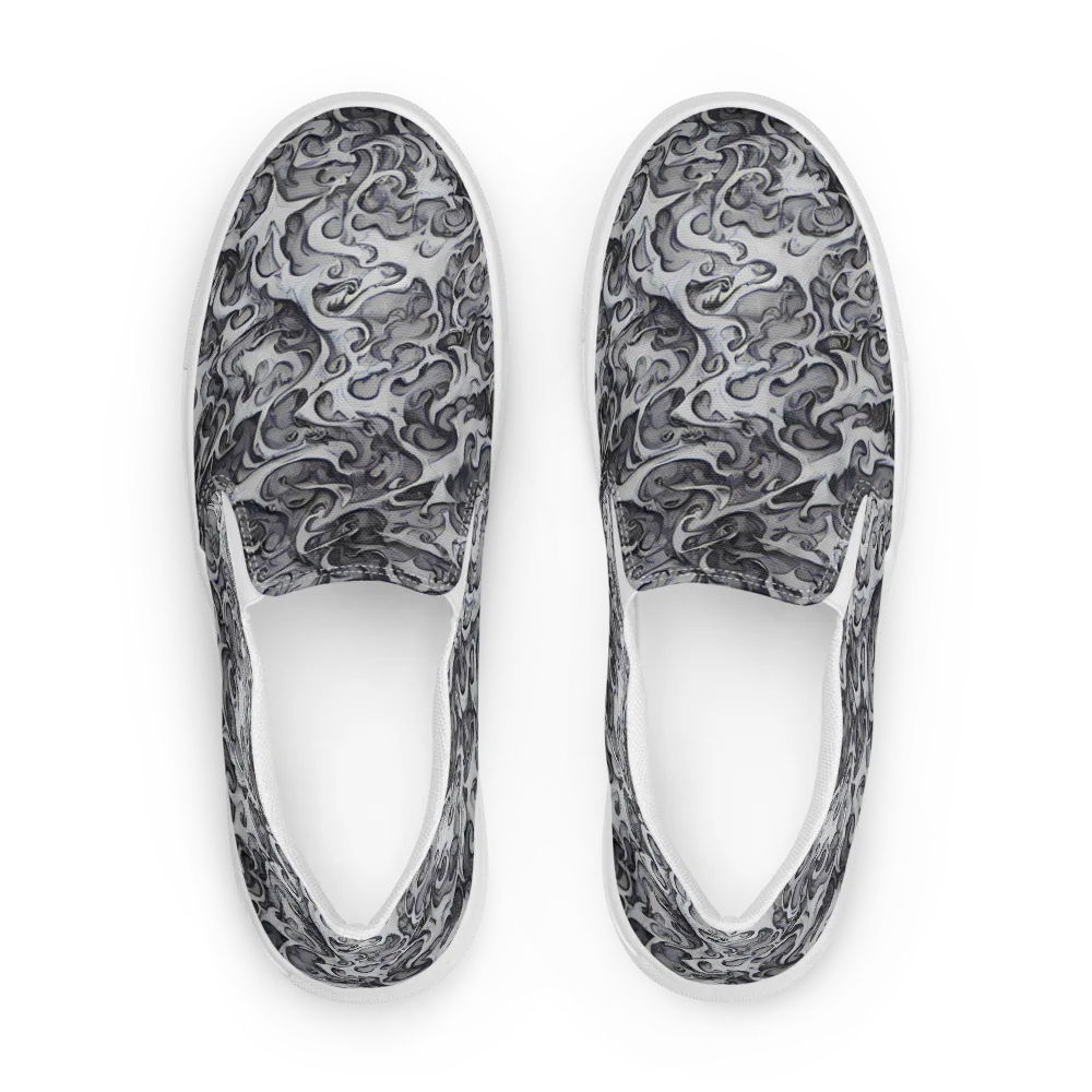 Mashburn Swirls on Men's Slip-On Canvas Shoes — Front