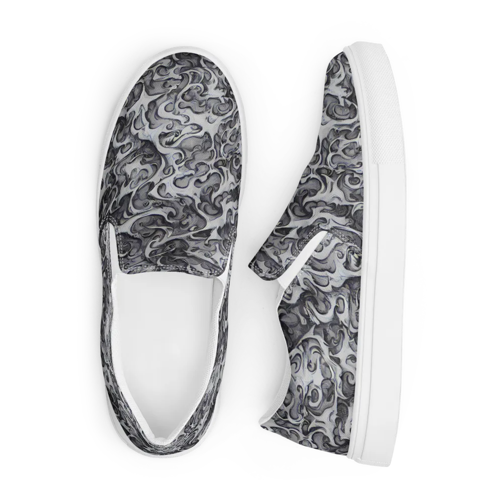 Mashburn Swirls on Men's Slip-On Canvas Shoes — Front