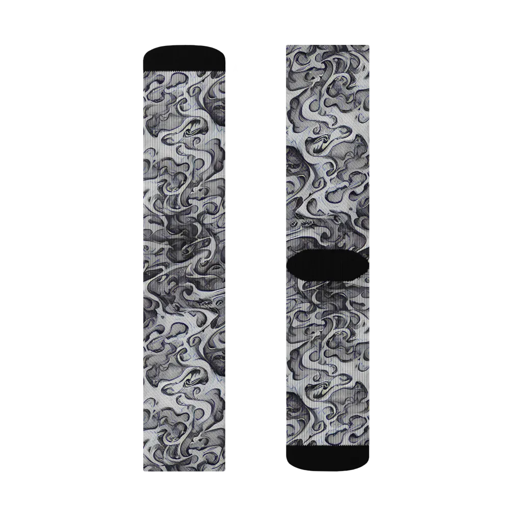 Mashburn Swirls on Socks — Right Sock