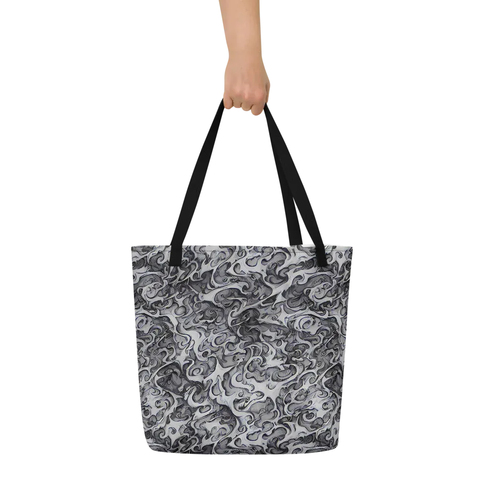 Mashburn Swirls on Large Tote Bag W/ Pocket — Front