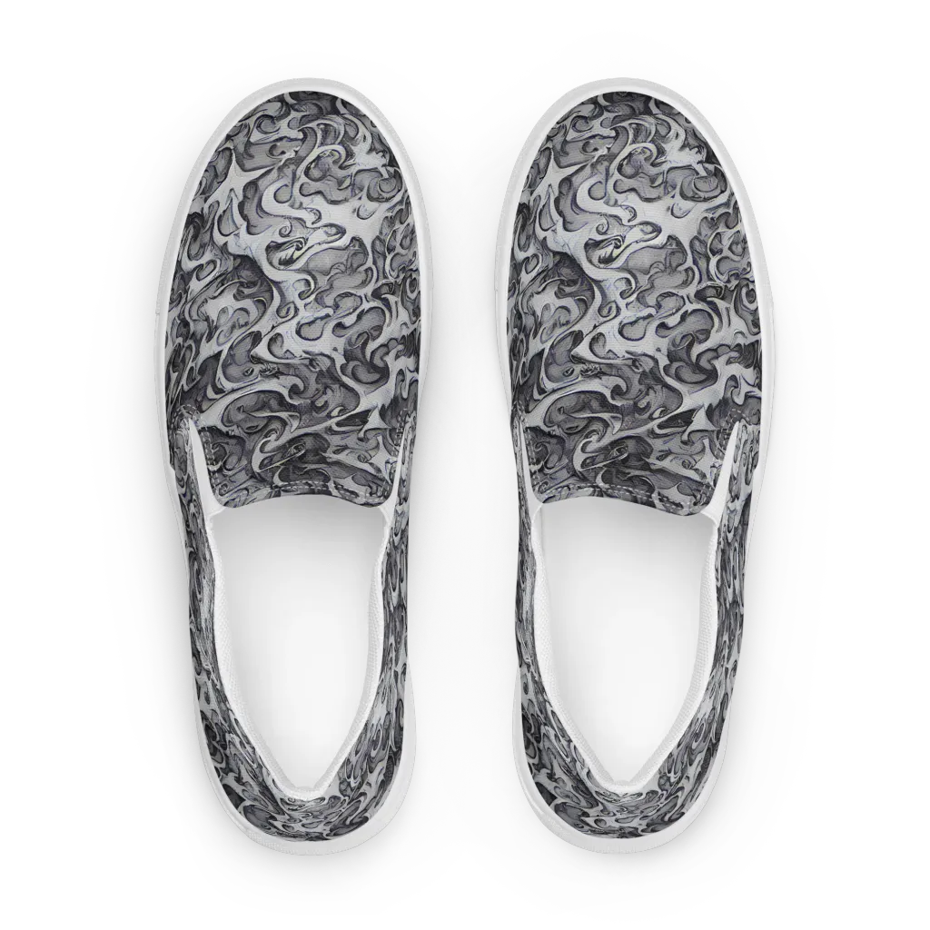 Mashburn Swirls on Women's Slip-On Canvas Shoes — Front