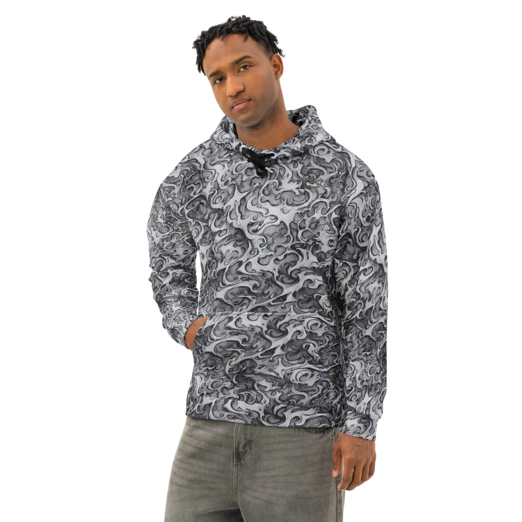Mashburn Swirls on Cotton Hoodie — Left Front