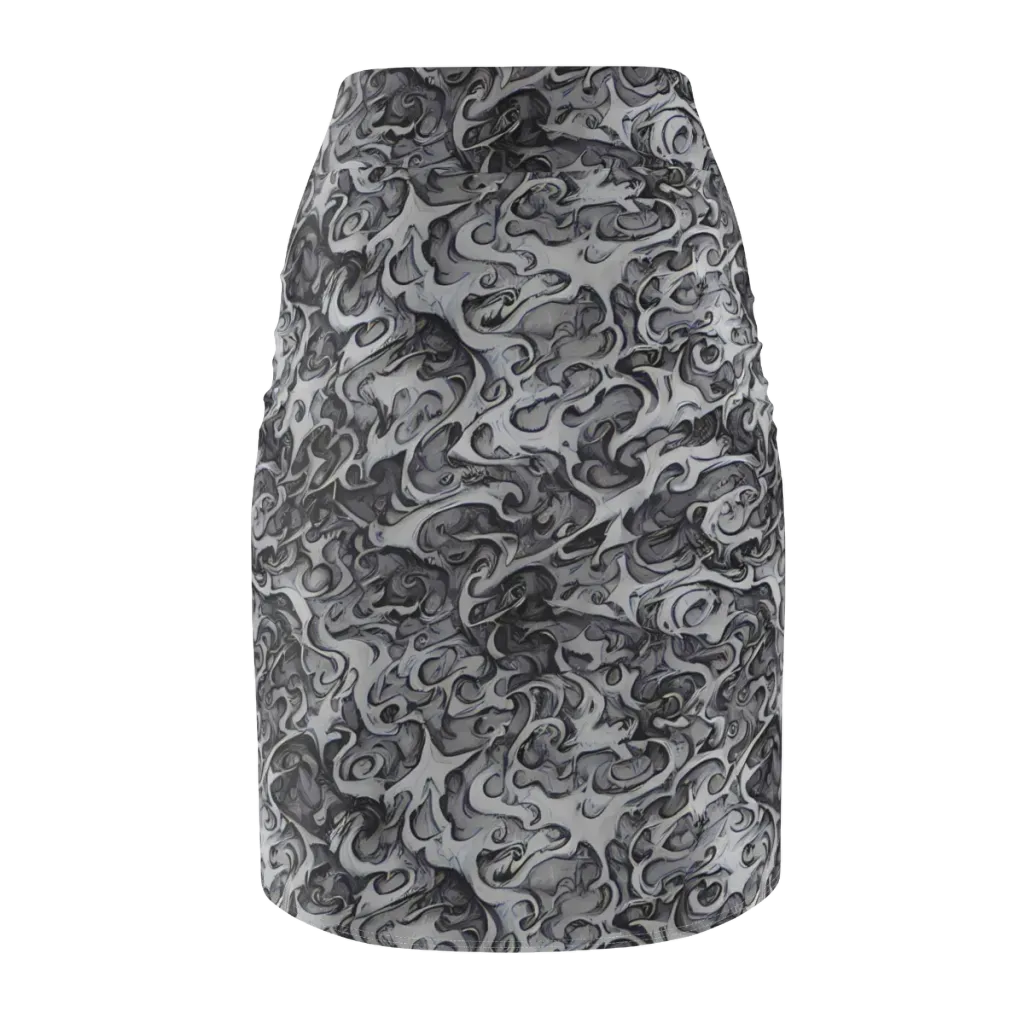 Mashburn Swirls on Pencil Skirt — Back