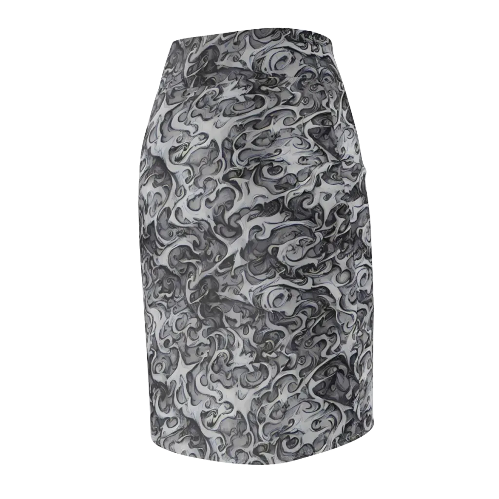 Mashburn Swirls on Pencil Skirt — Back Side