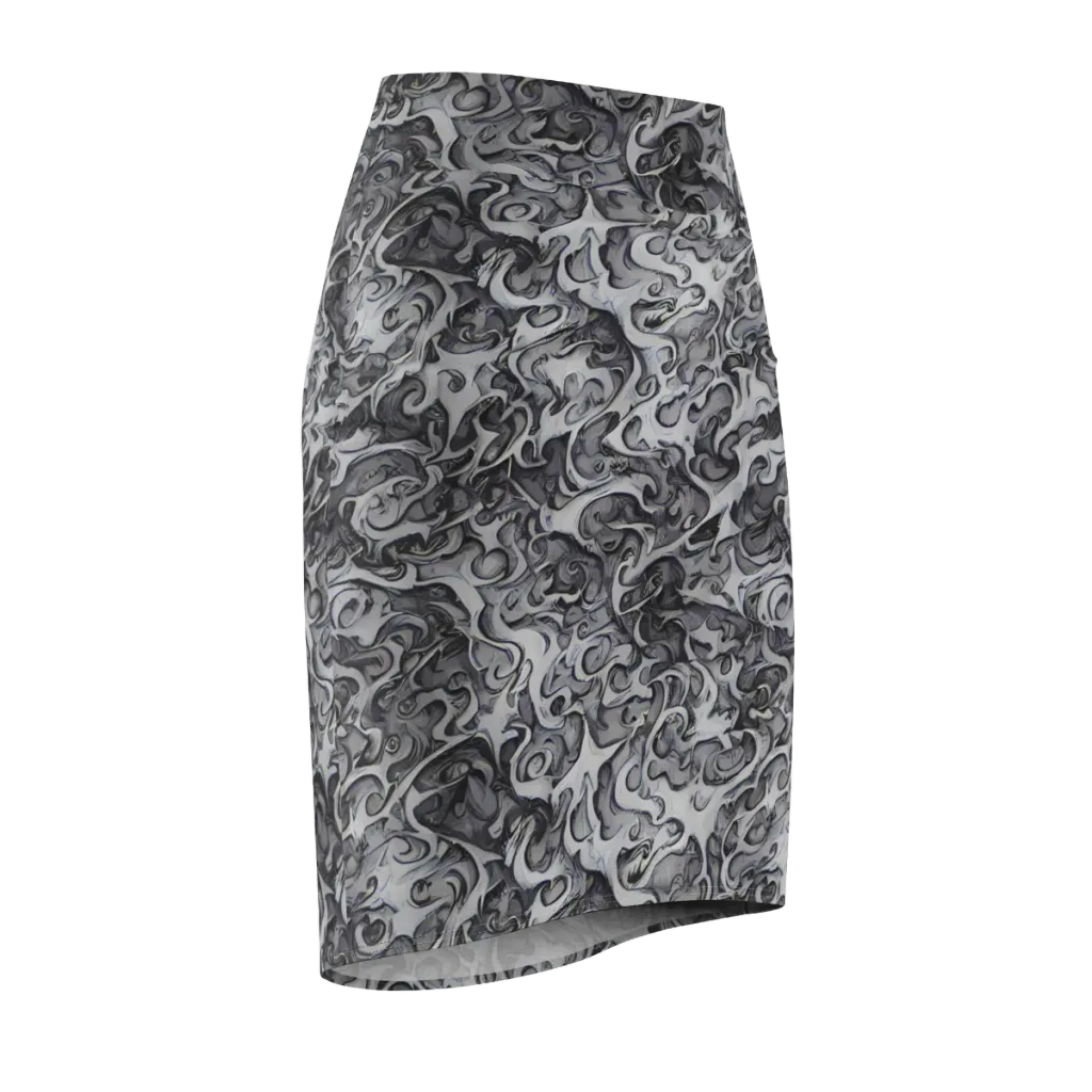 Mashburn Swirls on Pencil Skirt — Front Side