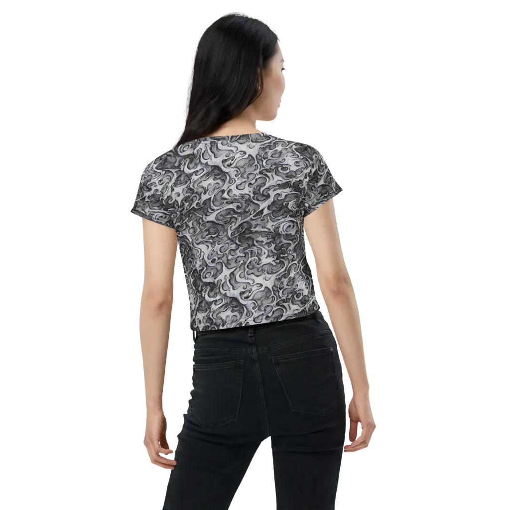 Mashburn Swirls on Crop Tee — Back