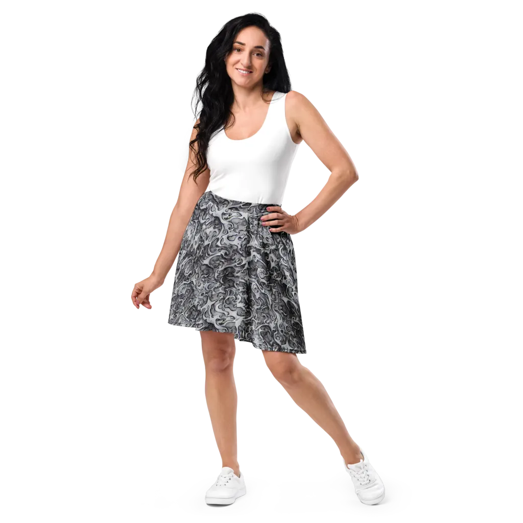 Mashburn Swirls on Skater Skirt — Front
