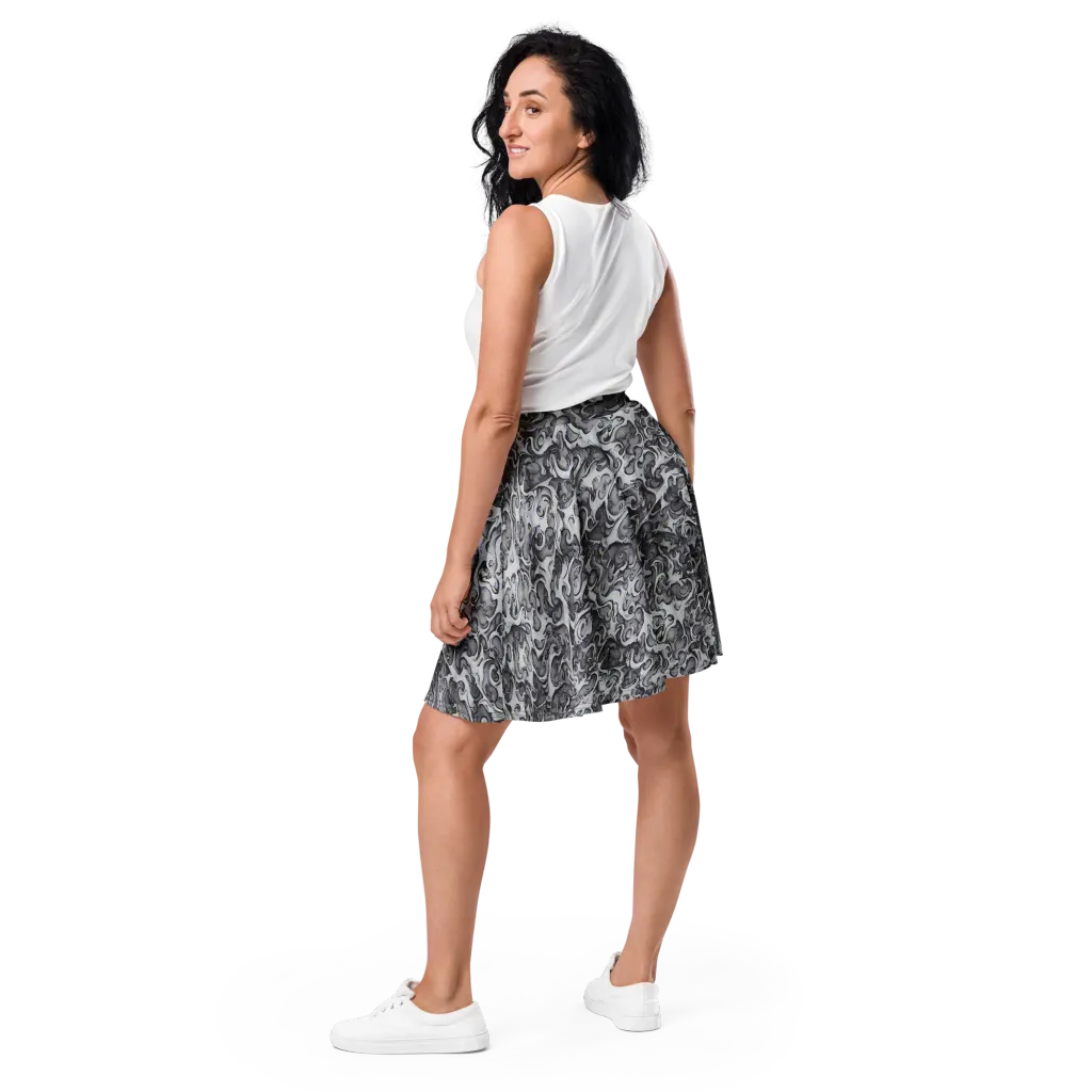 Mashburn Swirls on Skater Skirt — Back