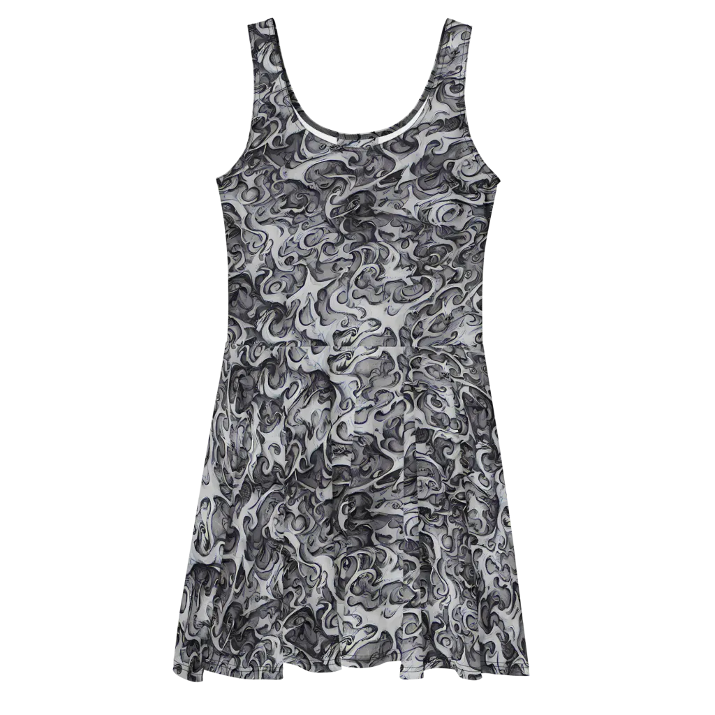 Mashburn Swirls on Skater Dress — Front