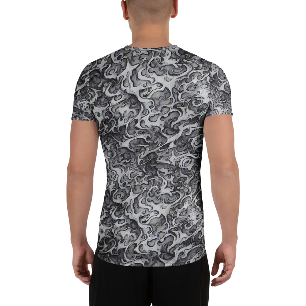 Mashburn Swirls on Men's Athletic T-Shirt — Back