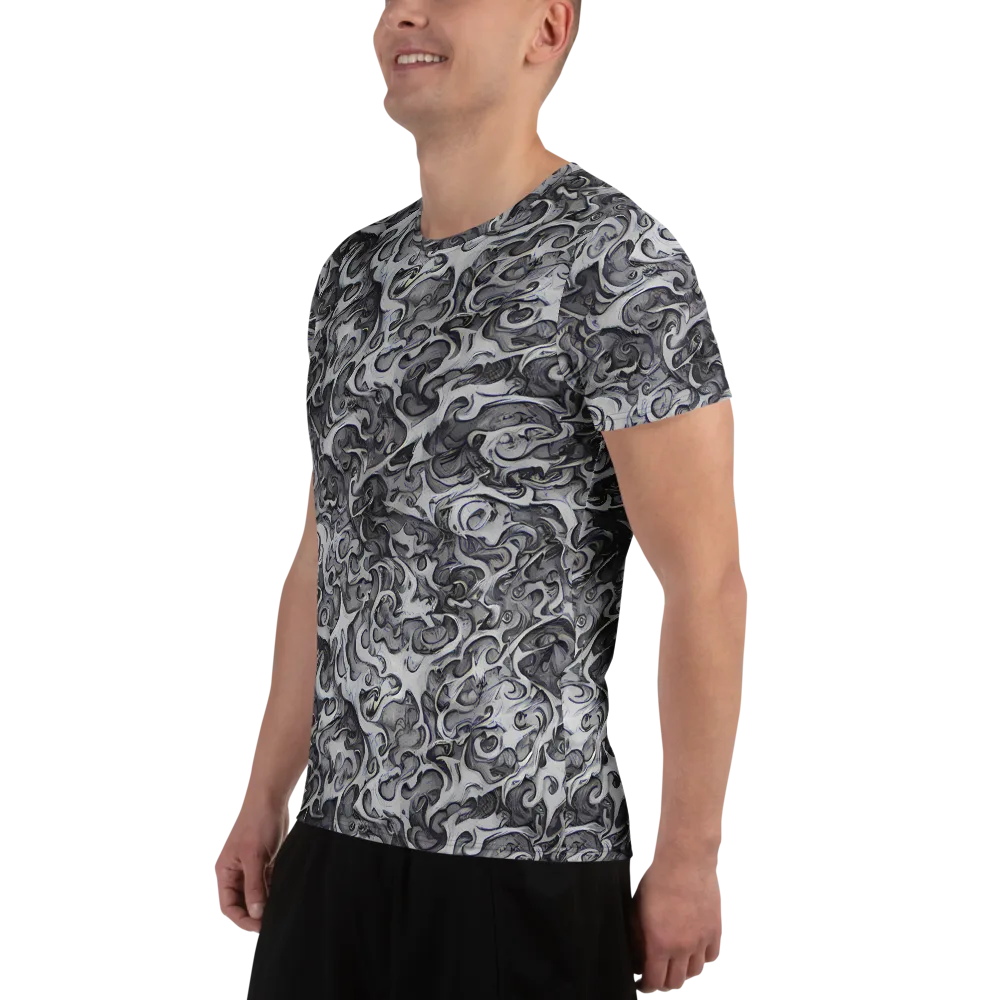 Mashburn Swirls on Men's Athletic T-Shirt — Left