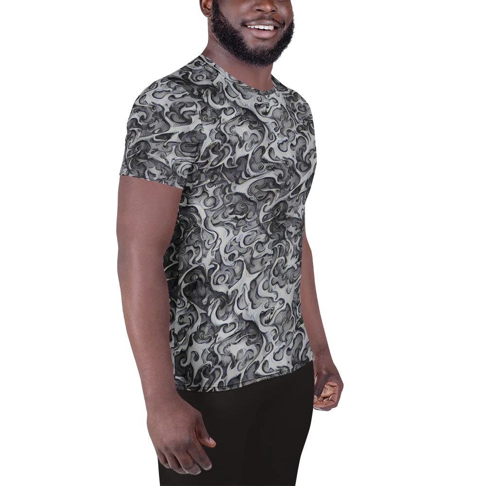 Mashburn Swirls on Men's Athletic T-Shirt — Right