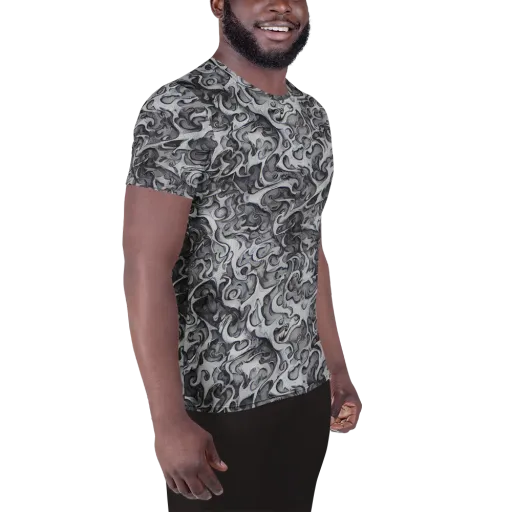 Mashburn Swirls on a Men's Athletic T-Shirt