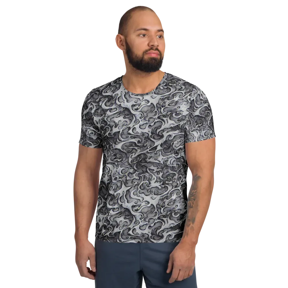 Mashburn Swirls on Men's Athletic T-Shirt — Front