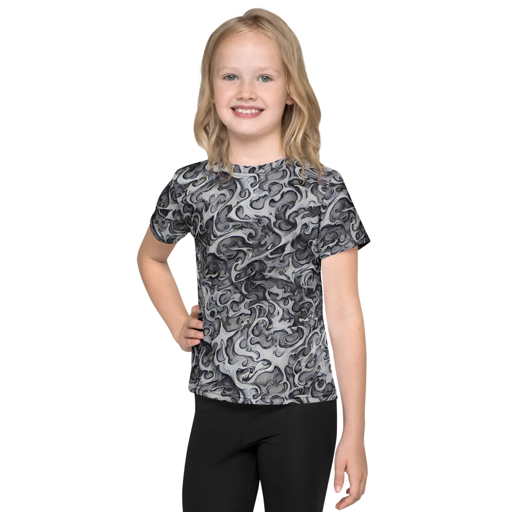 Mashburn Swirls on Kids Crew Neck T-Shirt — Front