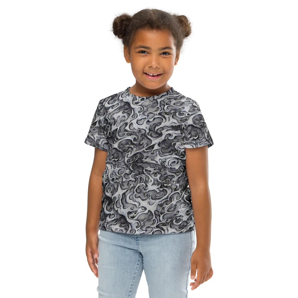 Mashburn Swirls on Kids Crew Neck T-Shirt — Front