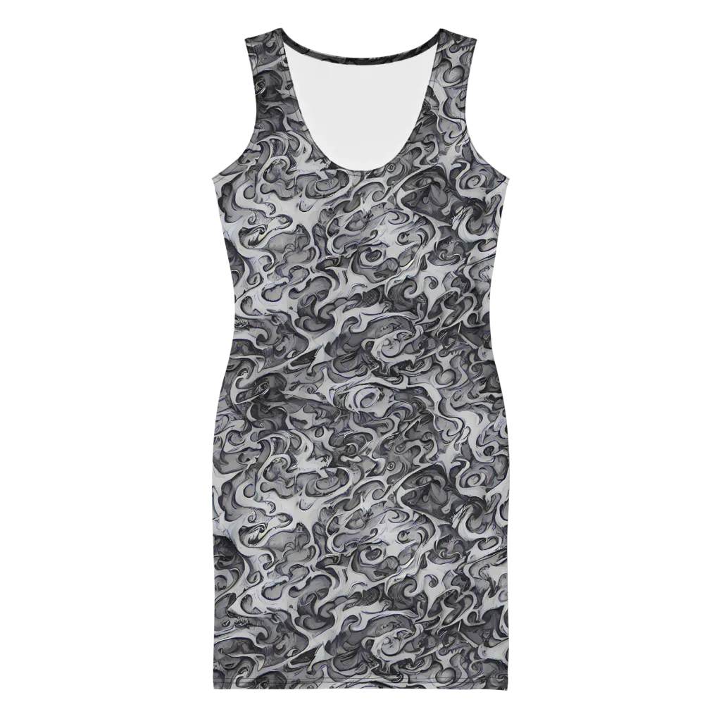 Mashburn Swirls on Bodycon Dress — Front