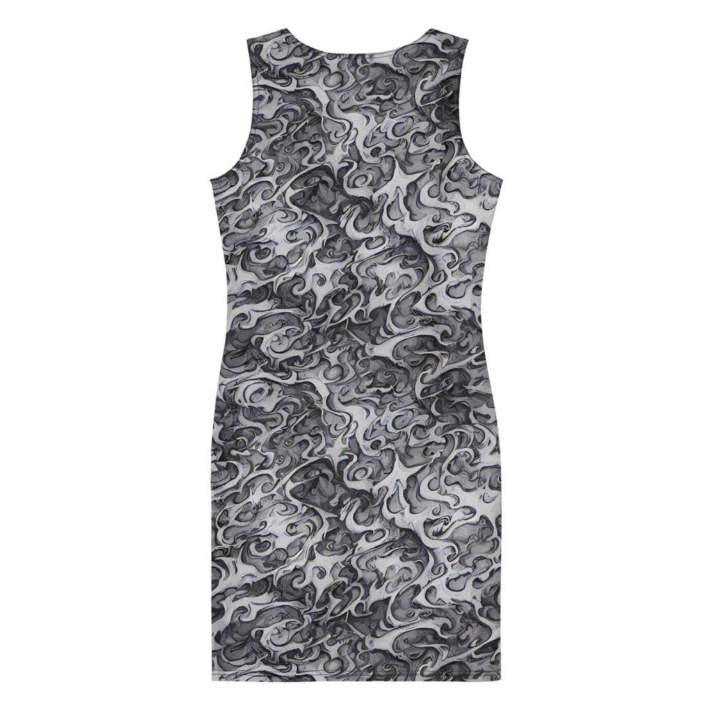 Mashburn Swirls on Bodycon Dress — Back