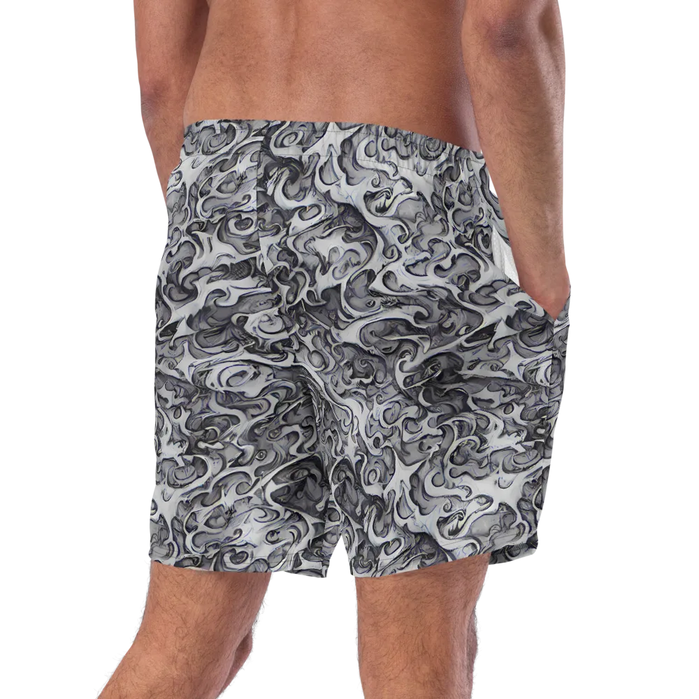 Mashburn Swirls on Swim Trunks — Right Back