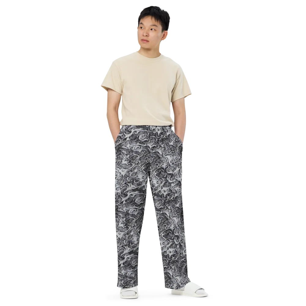 Mashburn Swirls on Wide-Leg Pants — Front