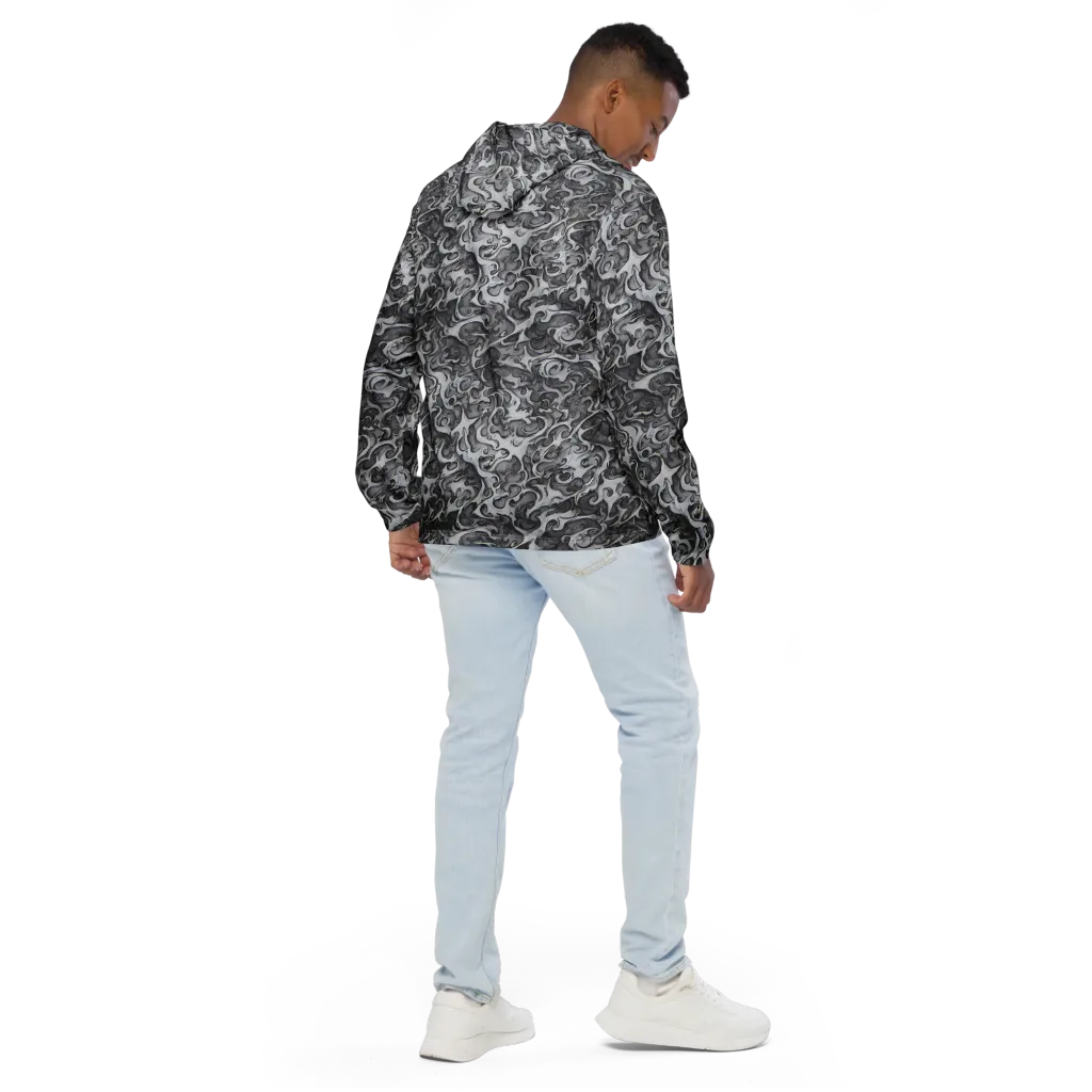 Mashburn Swirls on Men's Windbreaker — Back