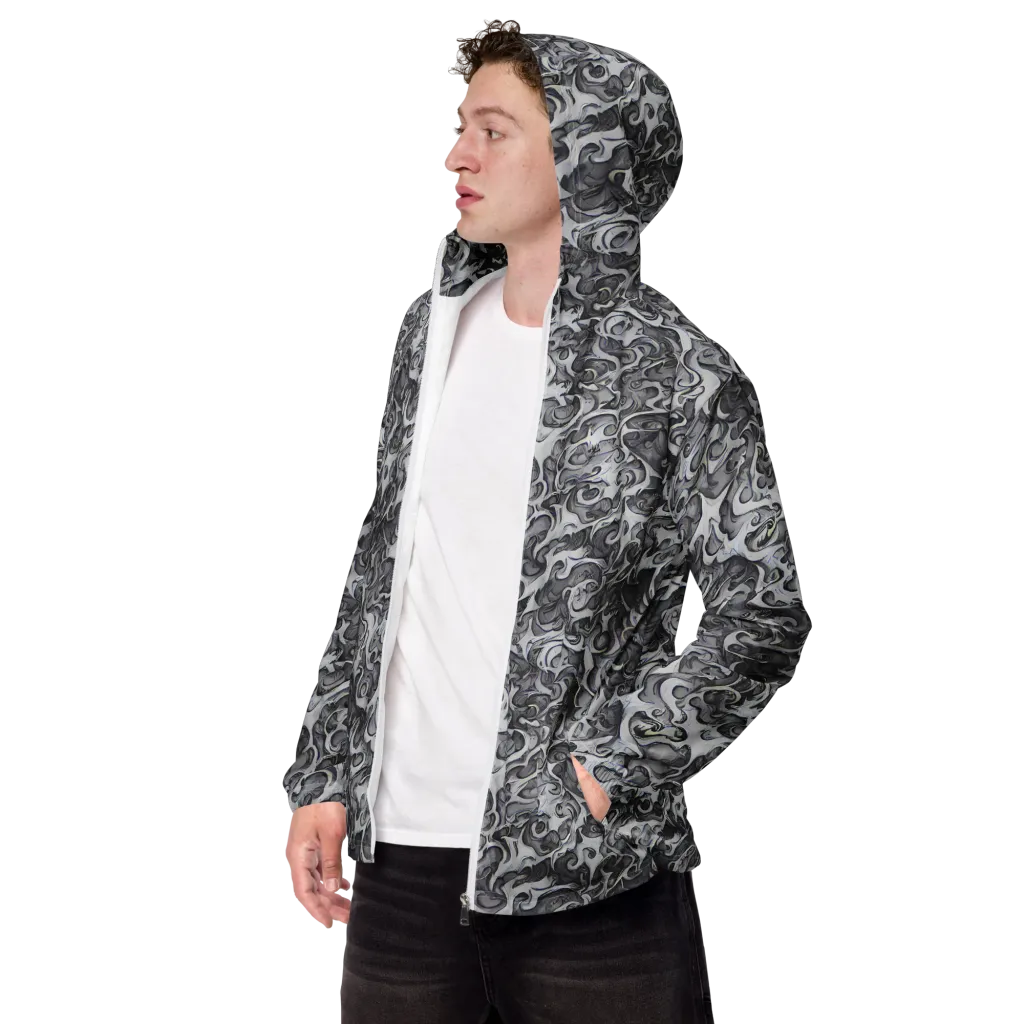 Mashburn Swirls on Men's Windbreaker — Left Front