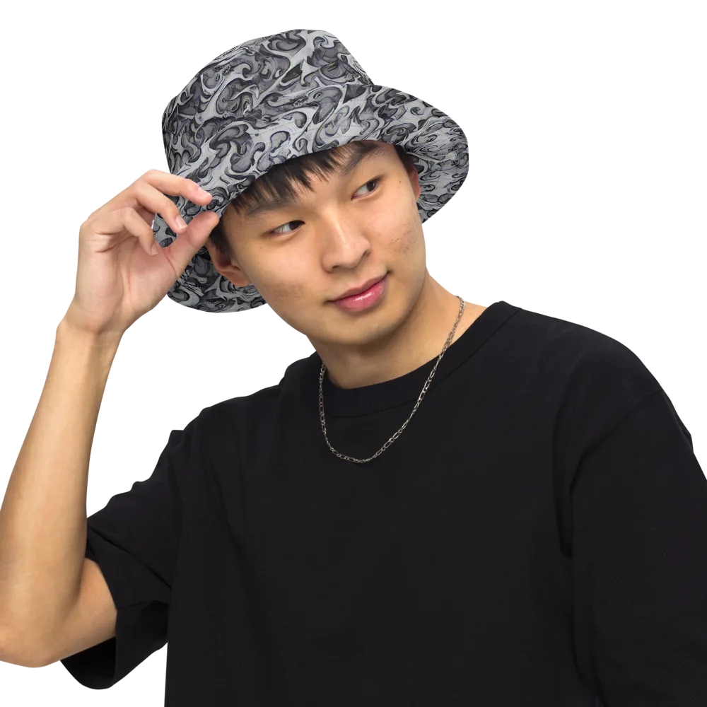 Mashburn Swirls on Reversible Bucket Hat — Front Inside