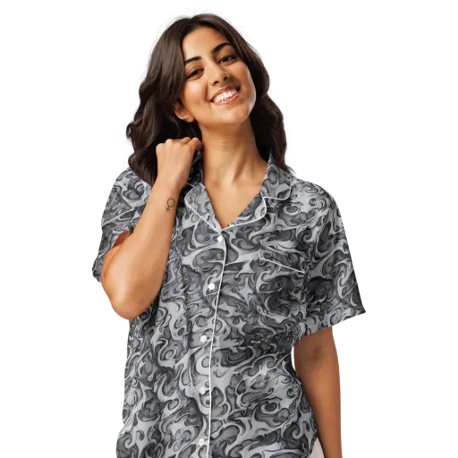 Mashburn Swirls on a Women's Short Sleeve Pajama Top
