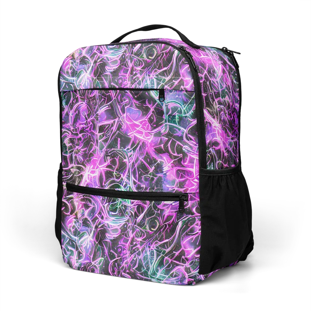 Magenta Maze on Utility Backpack — Left Front